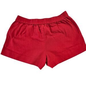 J Crew Shorts Womens 10 Red Cotton Chino Broken-In Pockets Closure Elastic Waist